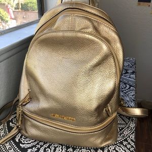 Gold Michael Kors Backpack